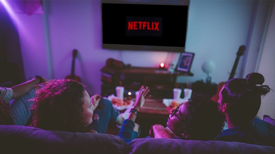 Viendo series, películas y documentales en Netflix